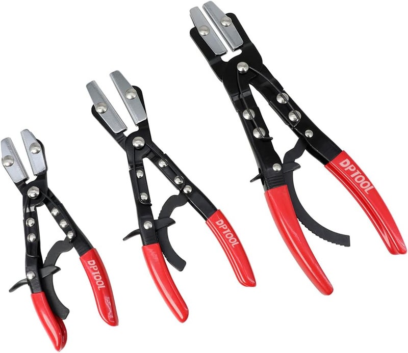 DPTOOL 3pcs Hose Pinch Off Pliers Set, 8inch 10inch 12inch Hose Pinch Pliers Set, Hose Clamping Pinch Off Locking Plier for Automotive Hose Lines, Radiator Lines, Fuel Lines, Heater and Coolant Line - Image 1